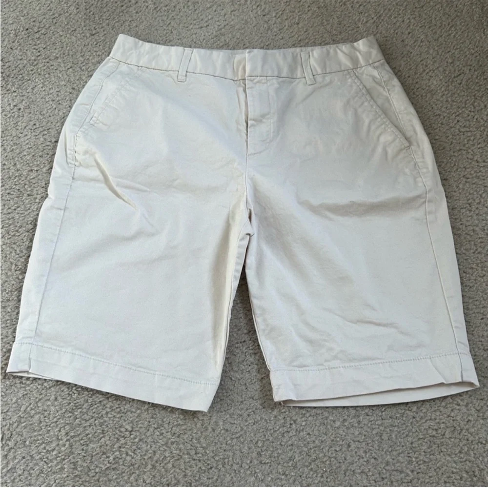 Gap 10 Inch Khaki Bermuda Shorts Women Size 6 Spring Summer Office Fall - Picture 2 of 7